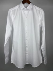 ホワイトカラーメンズコットンビジネスドレスシャツ